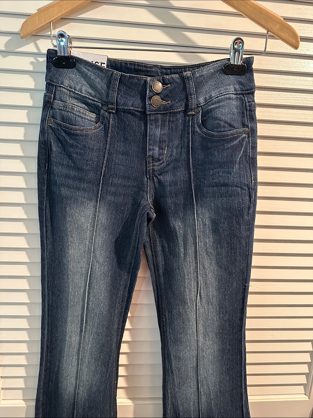 Nwt Rise Five Pocket Bootcut Jeans With Front Seam And Double Button/Zip Front. — image 2 of 6